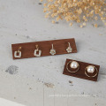 Wood Jewelry Display Stand wooden Earrings Rings Holder